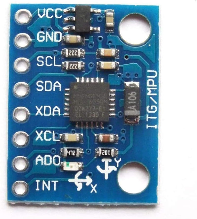 hiBCTR 3 Pieces of GY-521 MPU-6050 MPU6050 3-Axis Accelerometer Gyroscope Modules, 6 DOF 6-Axis Accelerometer Gyroscope Sensor Modules with 16-bit AD Converter for Data Output, IIC/I2C, suitable for Arduino. - Image 4